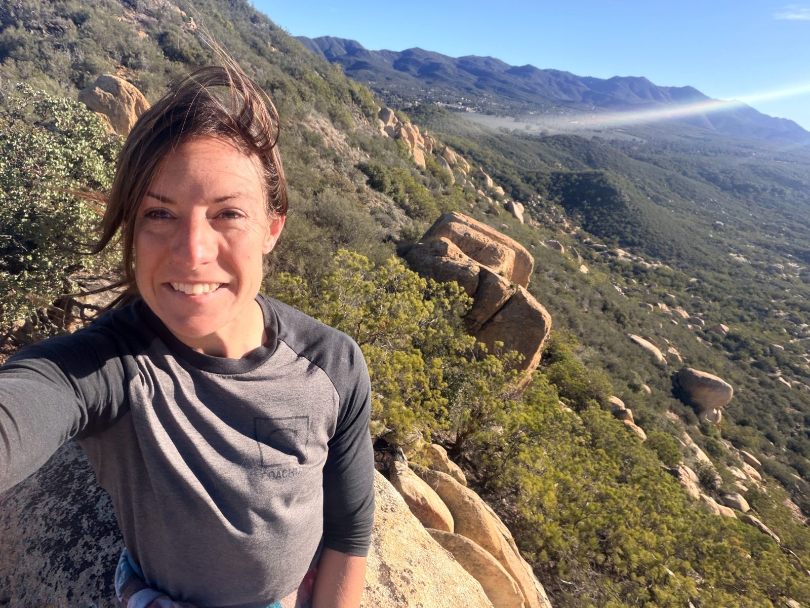 Woman outdoors on a trail
